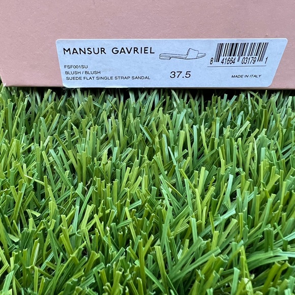 Mansur Gavriel Suede Flat Sandal Slides in Blush Pink size 7.5 - Picture 10 of 11